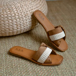 Slippers Women Summer 2023 New Retro Designer Luxury Sandals Flat Casual Square Toe Outdoor Beach Slipper Pantuflas De Mujer - Image 1