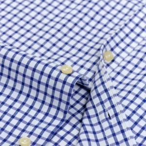 Men's Long Sleeve Oxford Plaid Striped Casual Shirt Front Patch Chest Pocket Regular-fit Button-down Collar Thick Work Shirts - Image 5