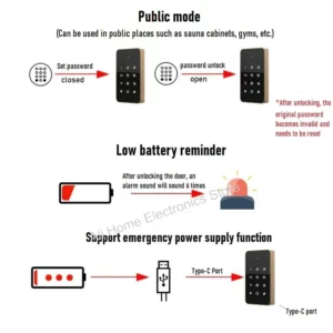 Smart Drawer Lock Touch Sensing Password Cabinet Lock for Sauna Gym Locker File Cabinet Storage Cabinet Fechadura Digital - Image 3