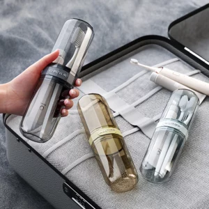 Toothbrush Storage Box Portable Mouthwash Cup Toothpaste Storage Box Toiletry Set Travel Supplies Portable Toothbrush Cup - Image 2