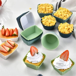 12pcs/Set Silicone Cake Mold Round Shaped Muffin Cupcake Baking Molds Kitchen Cooking Bakeware Maker DIY Cake Decorating Tools - Image 5