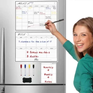 Magnetic Monthly Weekly Planner Calendar Table Dry Erase Whiteboard Blackboard Fridge Sticker Message Board Menu - Image 4