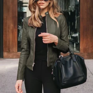 Women Flight Jacket Pu Leather Outwear Zipper Outfit 2023 Autumn Fashion Short Thin Female Jackets Office Lady Casual Coats - Image 3