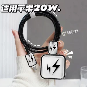 Charger Protector Case for IPhone 15 14 13 12 Pro Max 18/20W Charger Case Shell USB Cable Cover Charging Data Cord Winder Wrap - Image 2