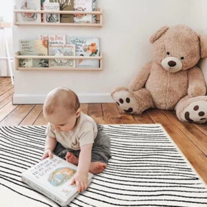 Modern Minimalist Living Room Rug Black Line Art Design Solid Color Bedroom Rug Fluffy and Soft Home Decor ковер Tapis سجادة IG - Image 5
