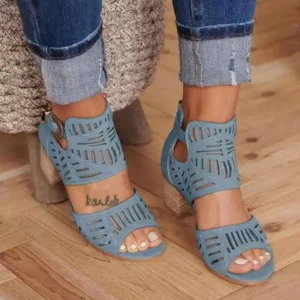 Women High Heel Sandals Retro Gladiator Ladies Casual Rome Fashion Summer Woman Shoes Plus Size 35-43 sandals for women2023 - Image 5