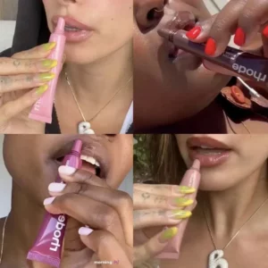 New Lip Balm Phone Case Lip Gloss Long-lasting Moisturizing Lipstick Raspberry jelly Ribbon Toast Espresso Transparent Lip Glaze - Image 5