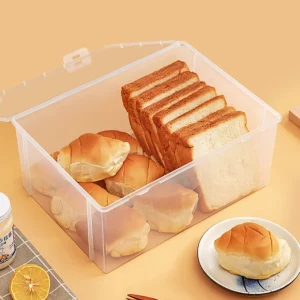 Bread Container Storage Box Kitchen Dispenser Bread Boxes Baking Bread Cake Containers Airtight Box Refrigerator Clear Kitchen - Image 2