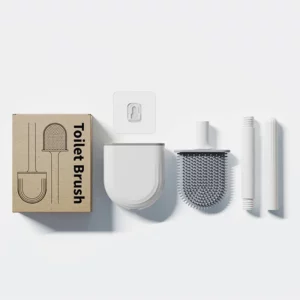 Toilet Brush Silicone Toilet Cleaning Brush Wall Mounted Toilet Cleaner Brooms Set Modern WC Kit Beauty Bathroom Accessories - Image 6