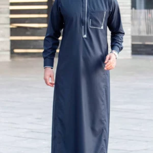 New men's loose hooded robe Luxury embroidered long sleeve Muslim garment robe Juba Sobi Traditional men's robe - Image 4