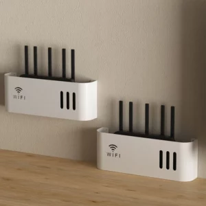 Wall Mounted Wireless WIFI Router Shelf ABS Plastic Storage Box Router Rack Cable Power Bracket Organizer Box for Living Room - Image 5