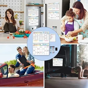 Magnetic Monthly Weekly Planner Calendar Table Dry Erase Whiteboard Blackboard Fridge Sticker Message Board Menu - Image 6