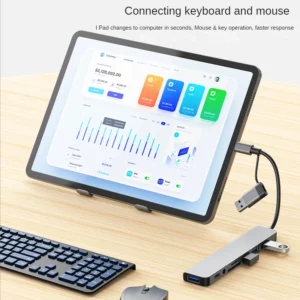 USB 3.0 Type C Adapter Docking Ststion USB 2.0 Port TF SD Card Reader Audio Output Multi-hub Splitter for Macbook Pro Computer - Image 3