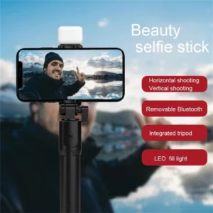 3 In 1 Selfie Stick Bluetooth Remote Tripod with Fill Light Foldable Bracket for Cell Smartphones for Tiktok Video Live Holder - Image 5
