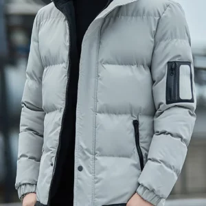 Men Autumn Outwear 2024 Winter Brand New Casual Warm Men Thick Waterproof Jacket Parkas Coat Windproof Hat Parkas Jacket Parkas - Image 6