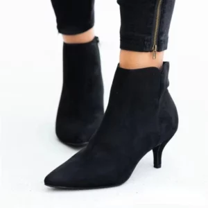 Luxury Women's Boots Spring Pointed Toe Stiletto Ankle Boots Fashion Leopard Print Women High heel suede Side Zipper Boots 35-43 - Image 1