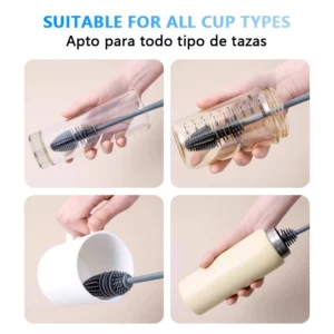 Bottles Brush Silicone Baby Bottles Clean Brush Long Cleaning Brush Cup Brush for Scrubbing Useful Cleaning Product for Home - Image 5
