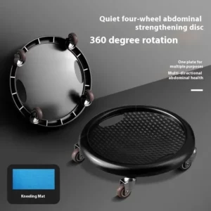 Abdominal Wheel Roller Abs Trainer Home Fitness Equipment Accessories Abdominal Waist Exerciser Bodybuilding Mute Sliding Plate - Image 2