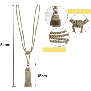 1PC Curtain Tiebacks Tassel Curtain Clips Rope Curtain Tie Backs Holdbacks Decorative Curtain Holder Accessories For Drape - Image 2