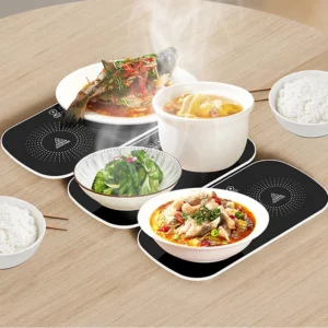 Electric Food Warming Tray Food Warming Tray Long Lasting Warming Plates Fast Heating Food Warmer Tray for Home Dinner Plate - Image 3