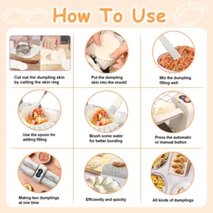 Automatic Electric Dumpling Maker Machine Household Double Head Rapid Forming Dumpling Machine Mold Manual Kitchen Accessories - Image 6