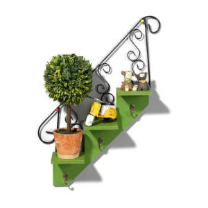 Scandinavian Wind Restaurant Wall Decoration Hanging Hook Shelf Iron Flower Pot Staircase WJ916 - Image 4