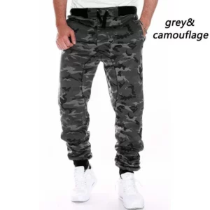 Sweatpants Men Camouflage Elasticity Cargo Pants Drawstring Multi Pockets Bottoms Casual Jogger Trousers - Image 4