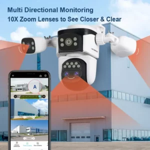 LS VISION 20MP 10X Zoom Four Screens WiFi IP Camera Wireless Outdoor 10K Four Lens PTZ Human Auto Tracking Surveillance Cameras - Image 3