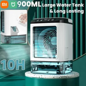 Xiaomi Mijia Portable Air Conditioner Fan Dual Spray Ultrasonic Atomization 3Speed Mute Air Cooler Night Light Electric Fan Home - Image 1