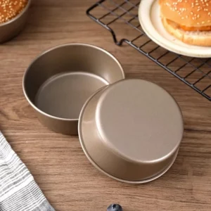 4 Inches Carbon Steel Metal Cheese Pan Cake Mold Air Fryer Mini Round Bread Mould Tart Holder Pudding Jelly DIY Bakery - Image 4