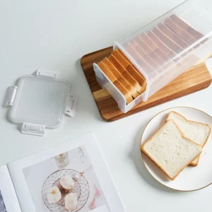 Bread Loaf Container Clear Airtight Bread Box With Lid Sandwich Bread Holder For Homemade Bread Tall Bread Saver For Kitchen - Image 2