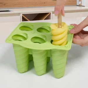 6-even Spiral Ice Cream Silicone Mold Home-made Children Popsicle Maker Food-grade Summer Ice Cream Dessert Jelly Ice Mold - Image 3