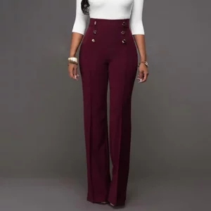 Women Wide Leg Pants High Waist Autumn Ladies Fashion Trousers Solid Color Comfortable Soft Bell-bottoms Pants Women Clothing - Image 4