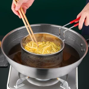 Hot Filter Pasta Spoon Deep Fry Basket Oil Residue Filtration Mesh Colander for Vegetable French Chips Onion Rings Chicken Wing - Image 5