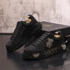 Luxury Royal Style Mens Wedding Dress Shoes Spring Handmade Embroidery Pattern Exotic Designer Loafers Fashion Casual Sneakers - Image 1