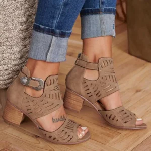 Women High Heel Sandals Retro Gladiator Ladies Casual Rome Fashion Summer Woman Shoes Plus Size 35-43 sandals for women2023 - Image 2