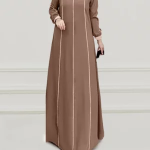 Vintage Muslim Hijab Dresses Autumn Long Sleeve Turkey Abaya Maxi Vestidos ZANZEA Islamic Clothing Dubai Sundress Robe Femme - Image 3
