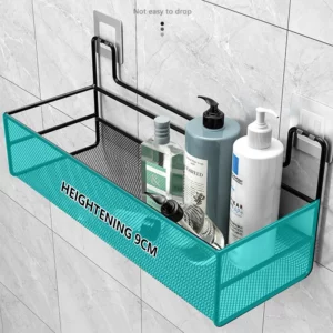 Wall-mount Bathroom Shelf Shower Shampoo Rack Toilet Accessories Kitchen Free Punch Condiment Storage Basket Bathroom Organizer - Image 4