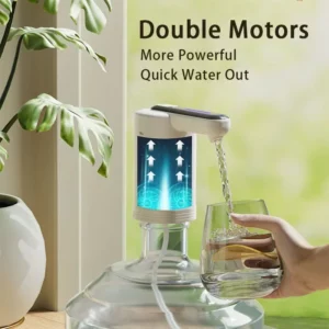 Double Pumps Powerful Automatic Water Dispenser Portable Water Gallon Bottle Switch Pump USB Charging for Home Kitchen Office - Image 2