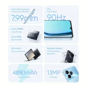 realme Note 50 Mobile Phone 6.74" 90Hz Realistic Screen 13MP AI Camera Octa-Core Processor Phone 5000mAh Large Battery - Image 2
