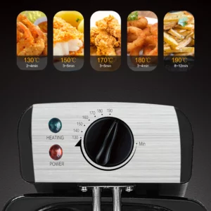 3L Deep Fryer Electric French Frie Frying Machine Oven Hot Pot Fried Chicken Grill Adjustable Thermostat Kitchen Cooking Sonifer - Image 2