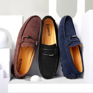 Men's Brand Casual Shoes Fashion Suede Leather Loafers Shoes Soft Comfortable Driving Shoes for Man Moccasins Walking Sneakers - Image 3