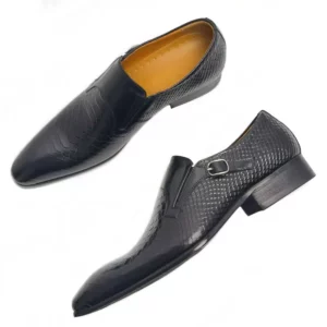 Fashions slip-on loafers buckle leather Shoe daily casual shoes men's Business Formal Office Shoes original designer British - Image 3