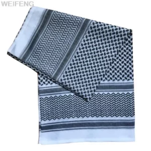 Muslim Shemagh Scarf Traditional Islamic Accessories Headscarf Islamic Neck Wrap Headscarf Windproof Arab Keffiyeh Shemagh Scarf - Image 5