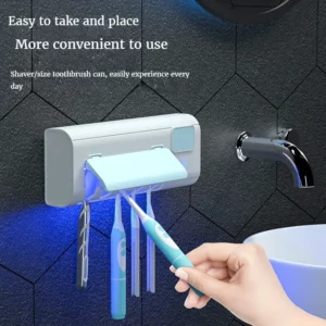 Xiaomi Intelligent Rechargeable Toothbrush Sterilizer Ultraviolet Disinfection Perforation-Free Wall-Mounted Toothbrush Holder - Image 2