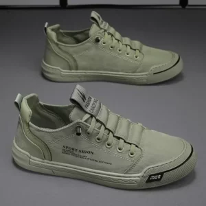 Green Men Casual Shoes Ice Silk Canvas Shoes for Men Walking Shoes Outdoor Sneakers Male Breathable Footwear Tenis Hombres - Image 1