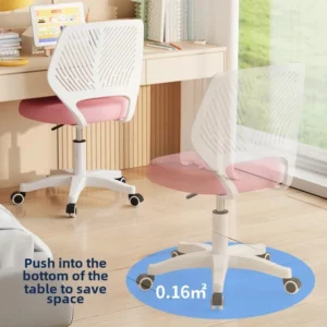Mesh Task Chair 2024 Edition Pink Office Chair with Plush Padded Seat Swivel Adjustable Desk Chair Ergonomic Office Chair - Image 2