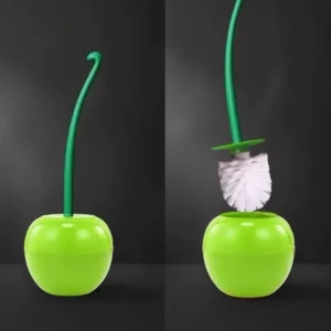 Red Toilet brush toilet holder bathroom accessories Creative Lovely Cherry Shape Lavatory Brush Toilet Brush Holder Set - Image 3