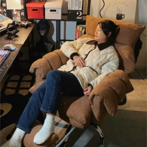 MOMO Lazy Computer Chair Comfortable Sedentary Sofa Chair Gaming Chair Bedroom Desk Chair Home Study Office Chair Backrest - Image 4
