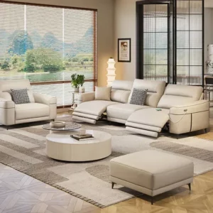 Luxury Fancy Sofa Chair Modern Nordic Loveseat Recliner Sofa Daybed Leather Divani Da Soggiorno Furniture Home - Image 2